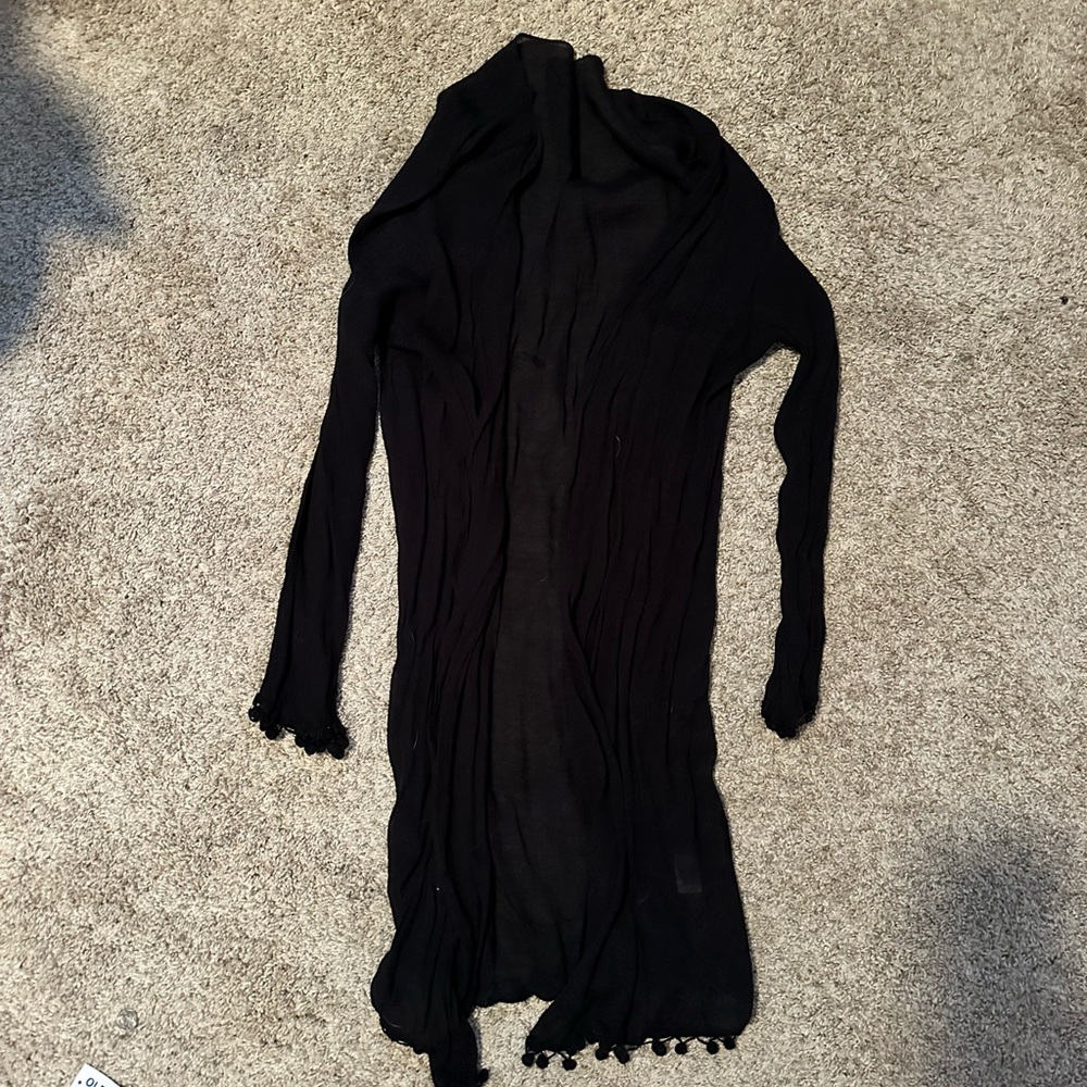 Black Long Open Coverup